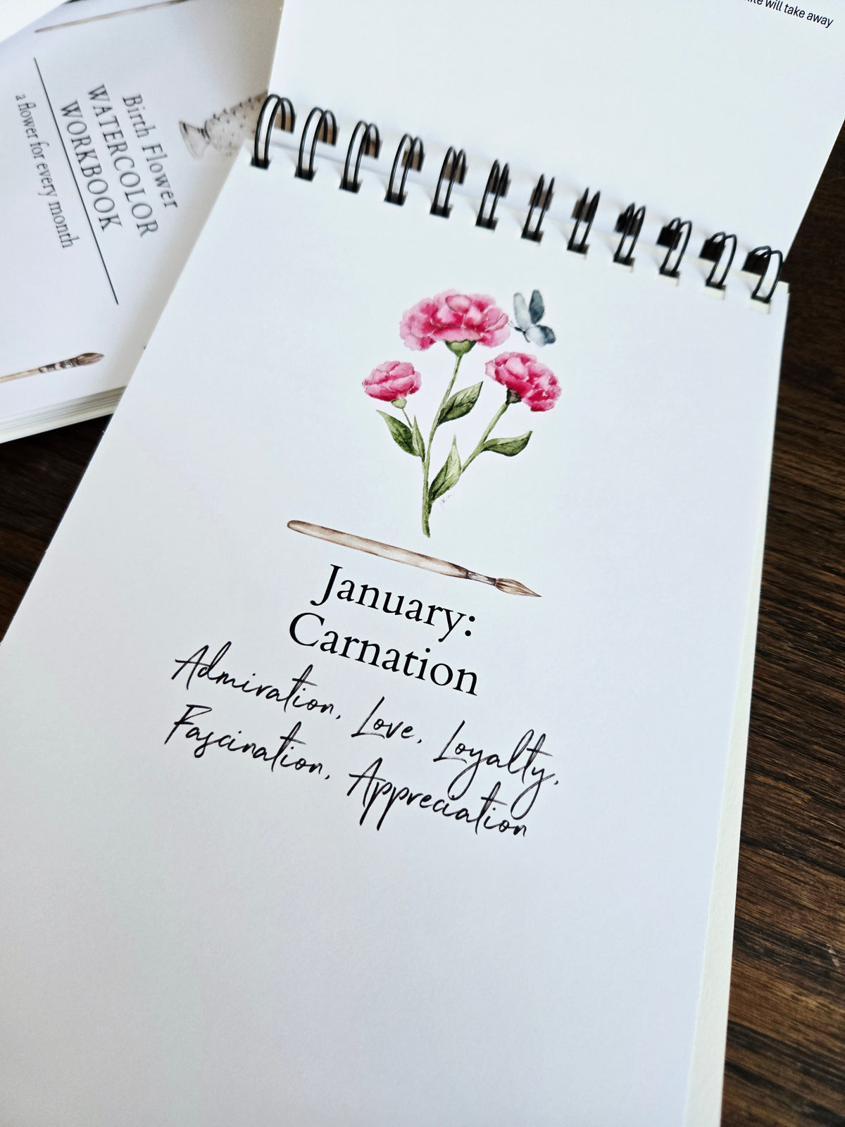 Workbook Birth Month Flowers Watercolor