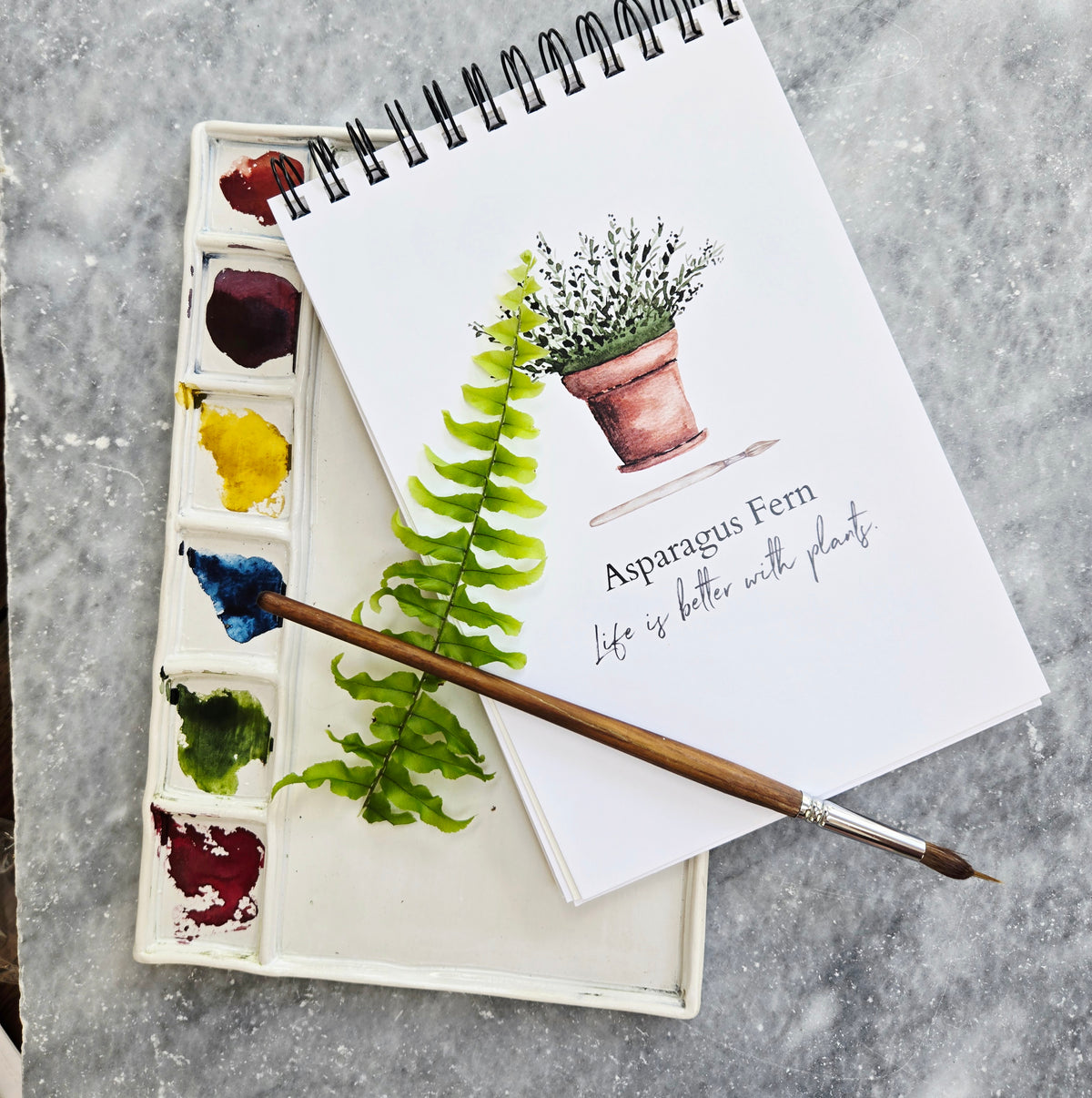 Workbook Houseplants Watercolor