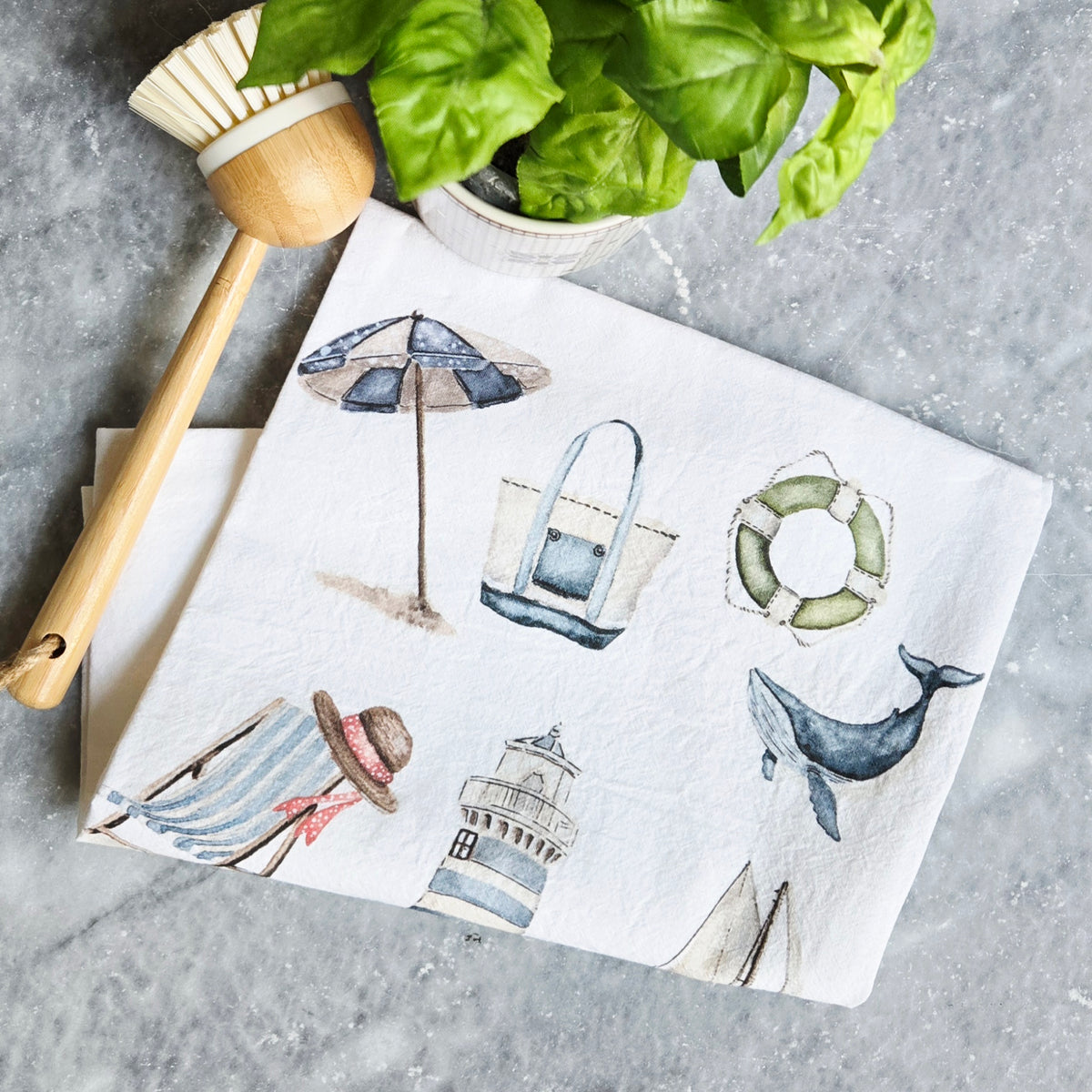 Seaside Tea Towel