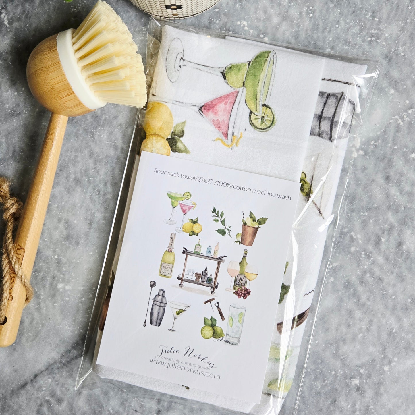Cocktails Tea Towel
