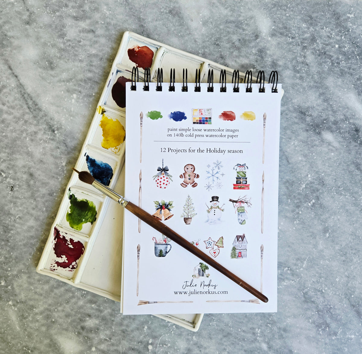 Christmas Watercolor Workbook