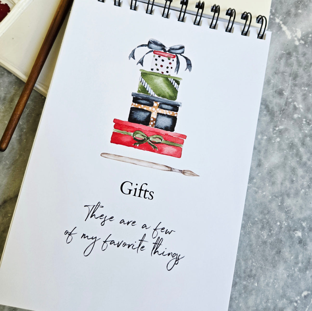 Christmas Watercolor Workbook