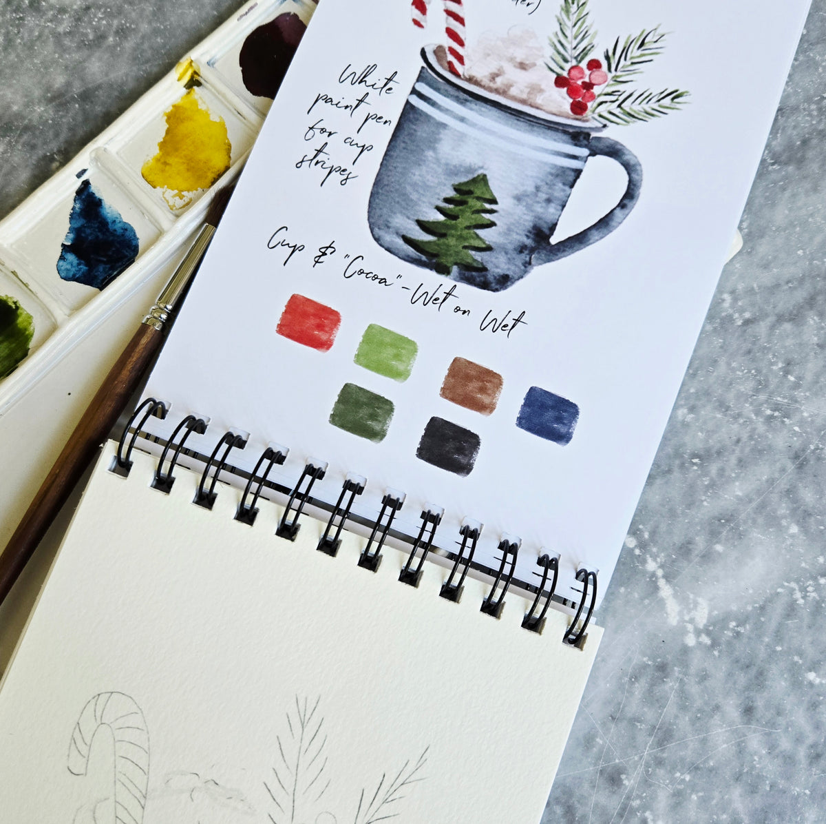 Christmas Watercolor Workbook