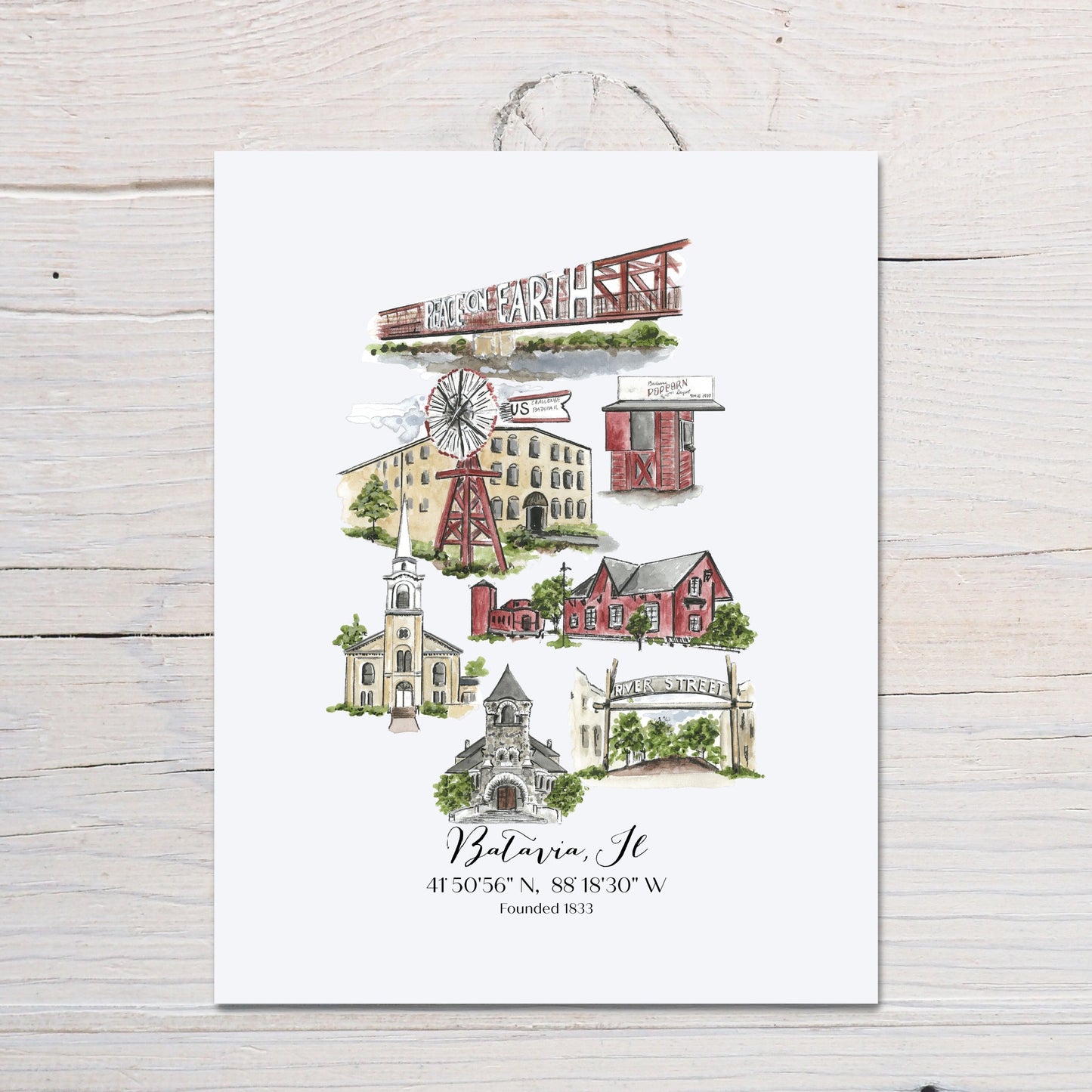 Batavia Art Print with Hometown Art