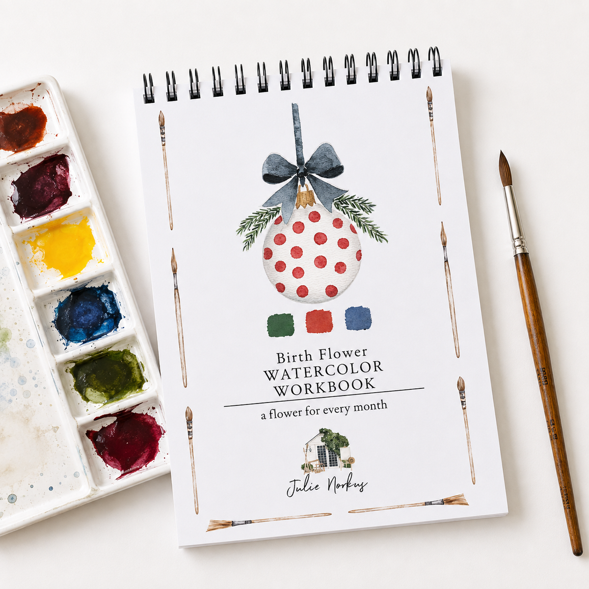 Christmas Watercolor Workbook