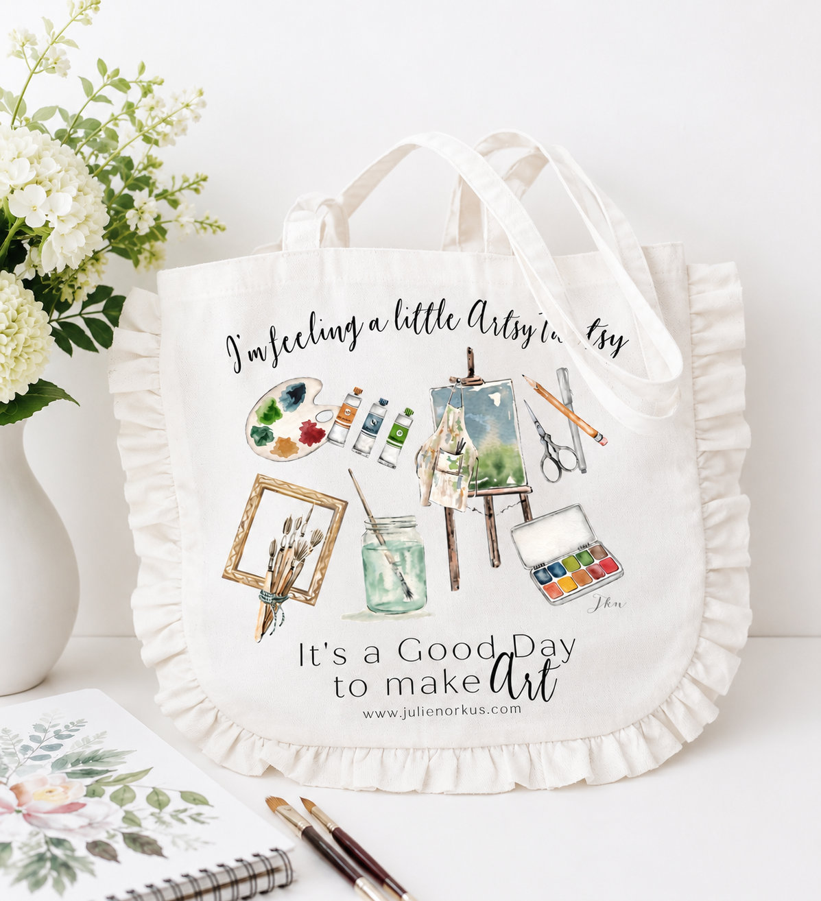 Art Supply Ruffle Tote