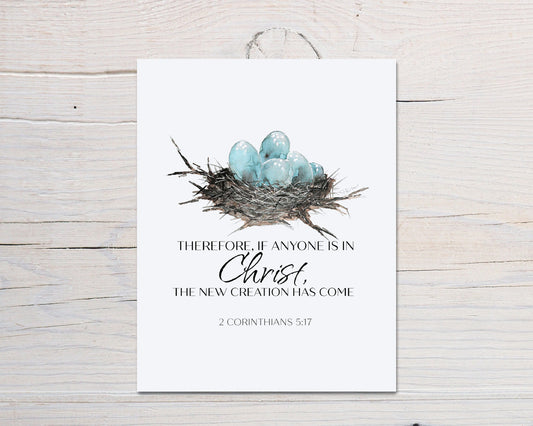 Nest Egg Message Scripture Card