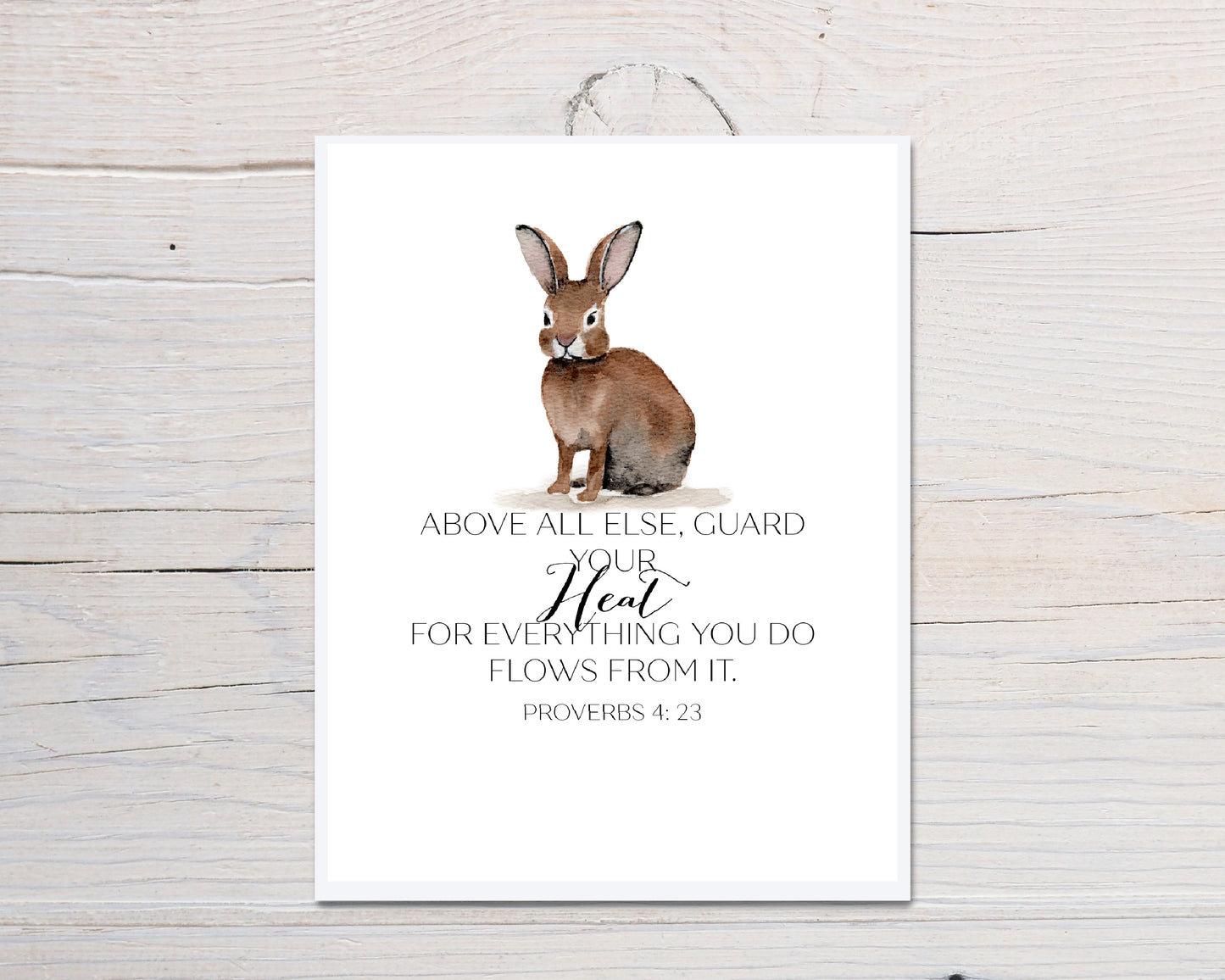 Bunny Scripture Card