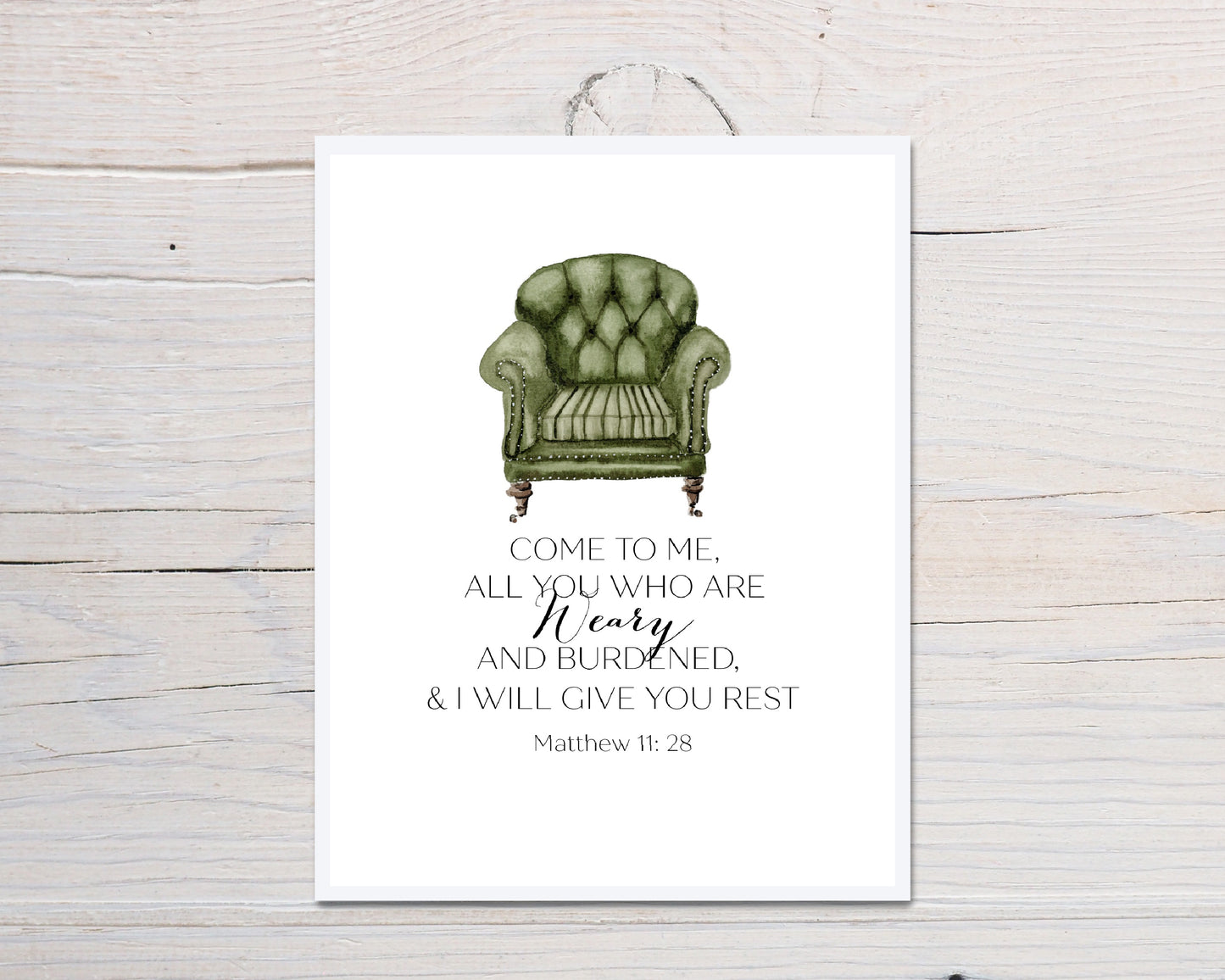 Chair Scripture Card