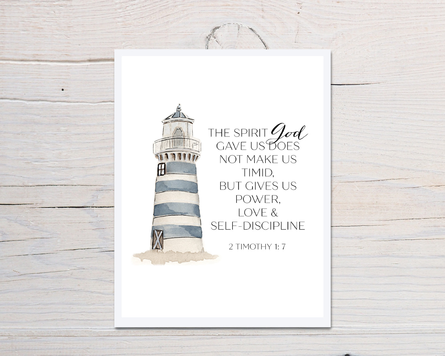 Lighthouse Scripture Card