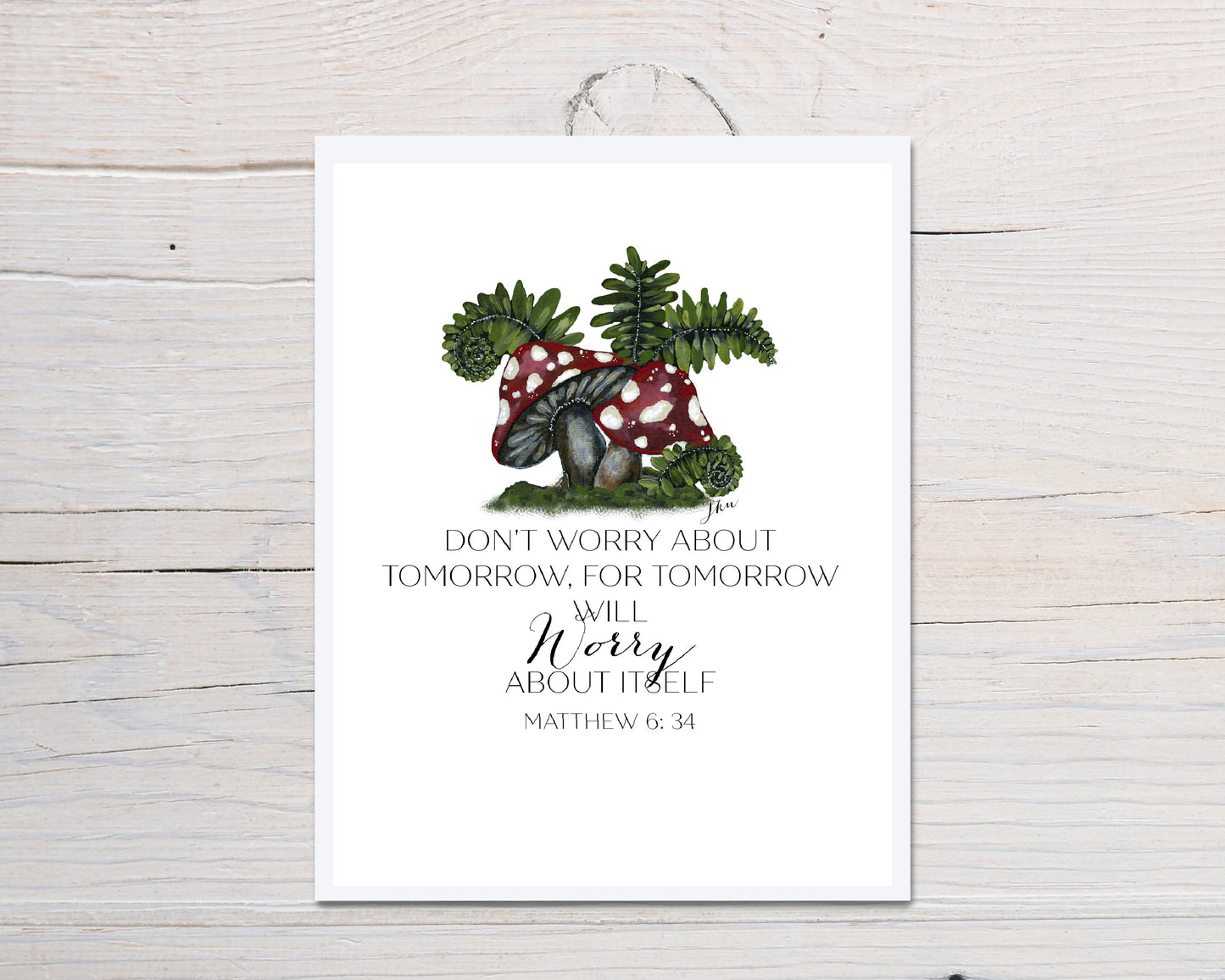 Mushroom Message Scripture Card