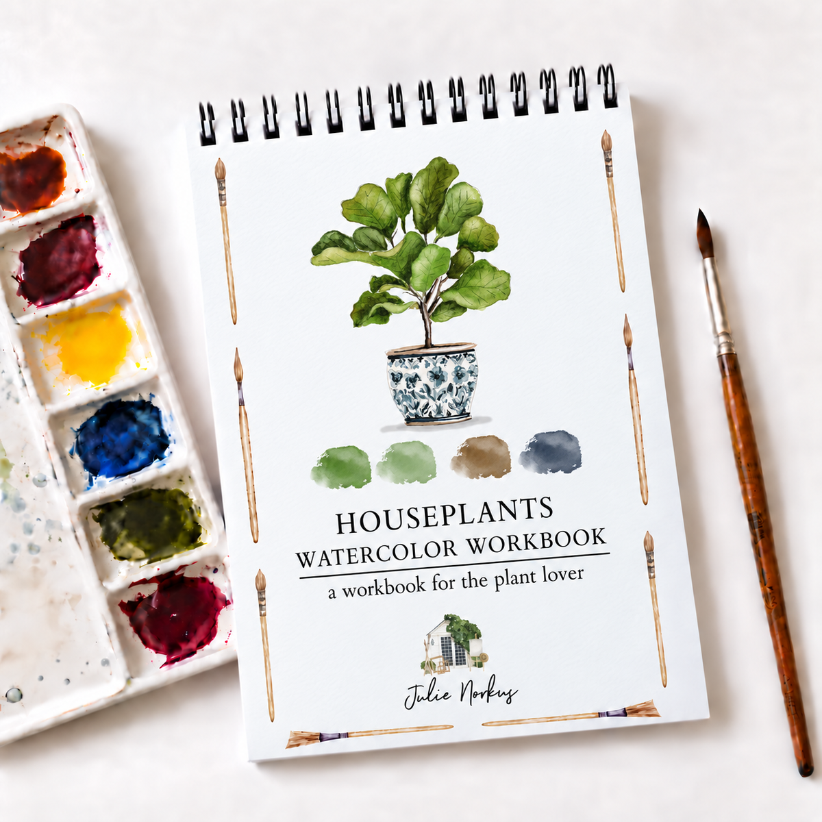 Workbook Houseplants Watercolor