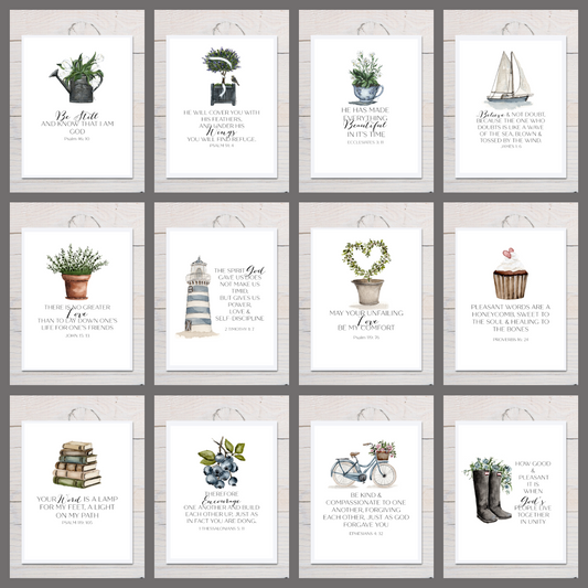 Package of 24 Scripture Cards & Stand Message Scripture Card