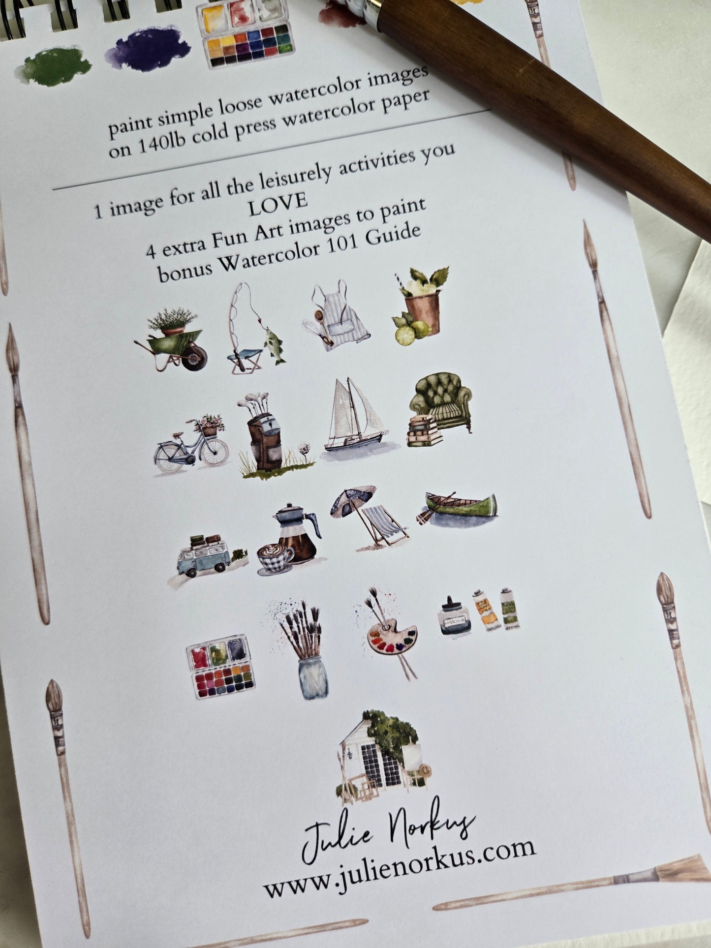 Workbook Leisure Activities Watercolor