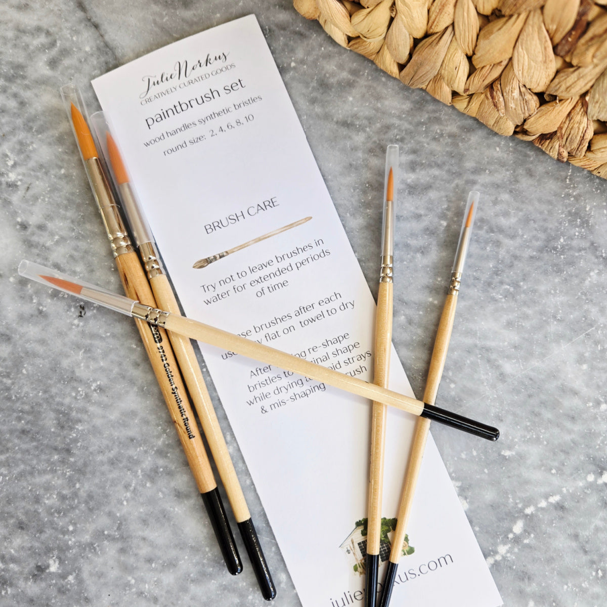 Watercolor Paint Brush Set of 5