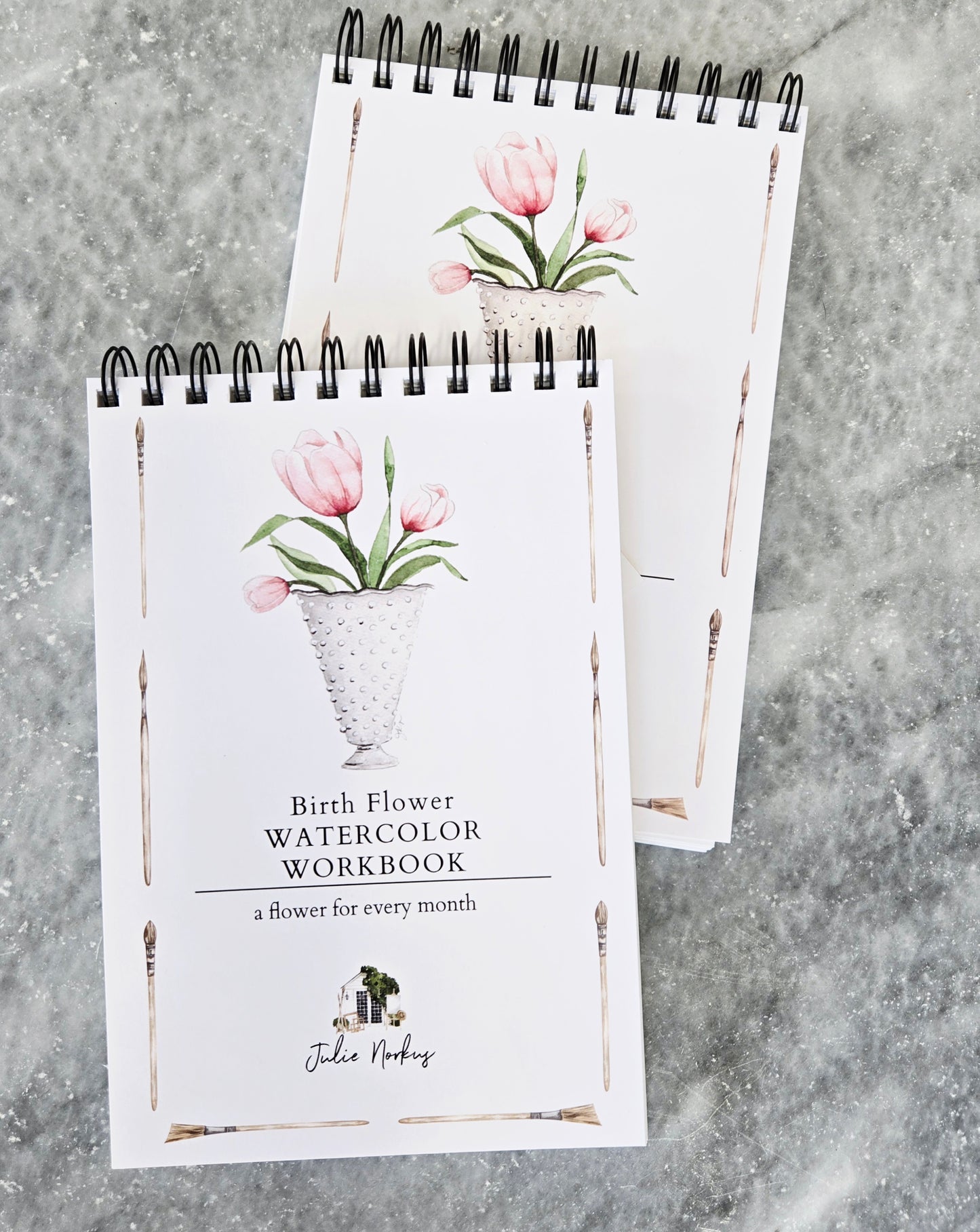 Workbook Birth Month Flowers Watercolor
