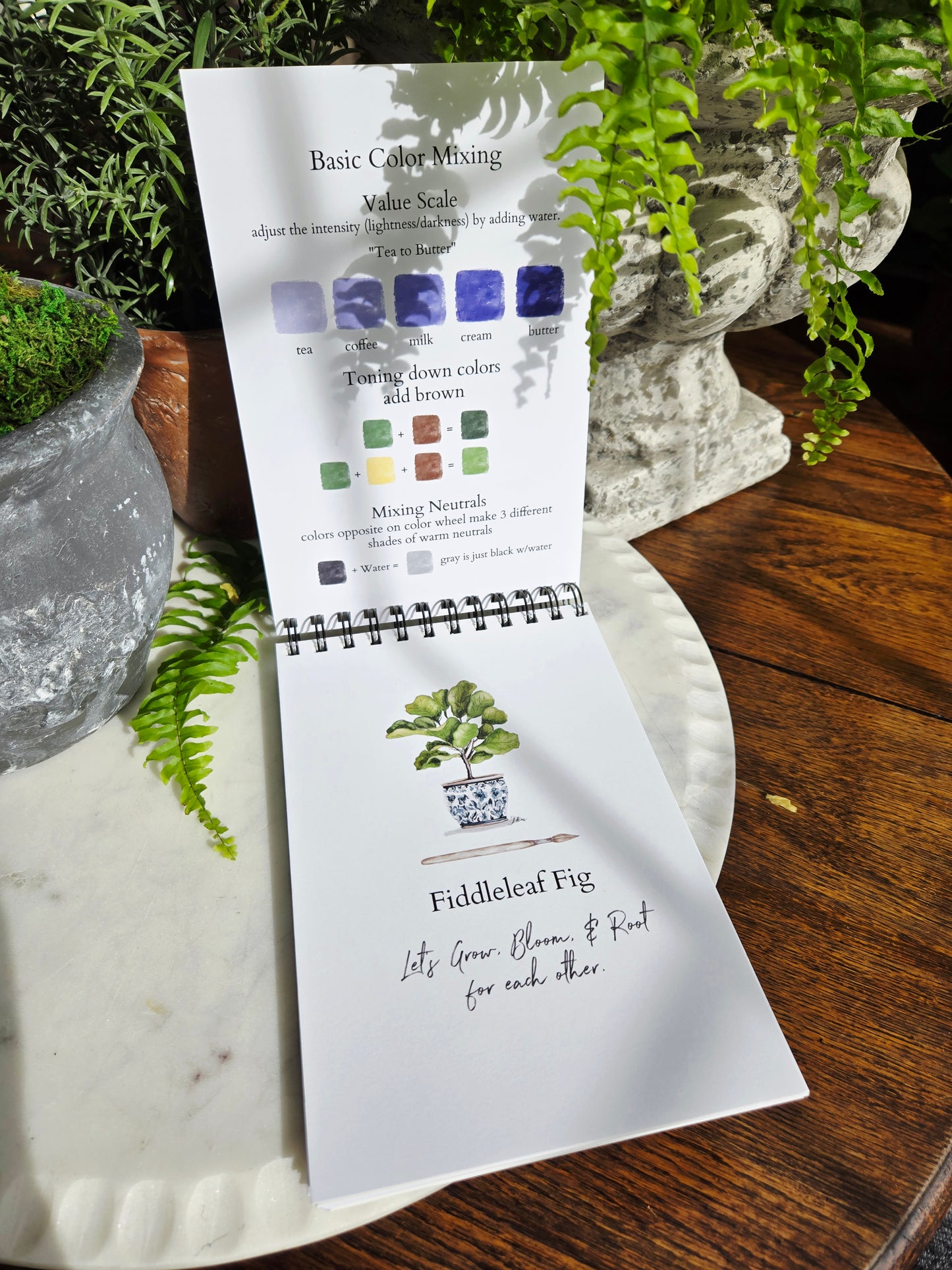 Workbook Houseplants Watercolor