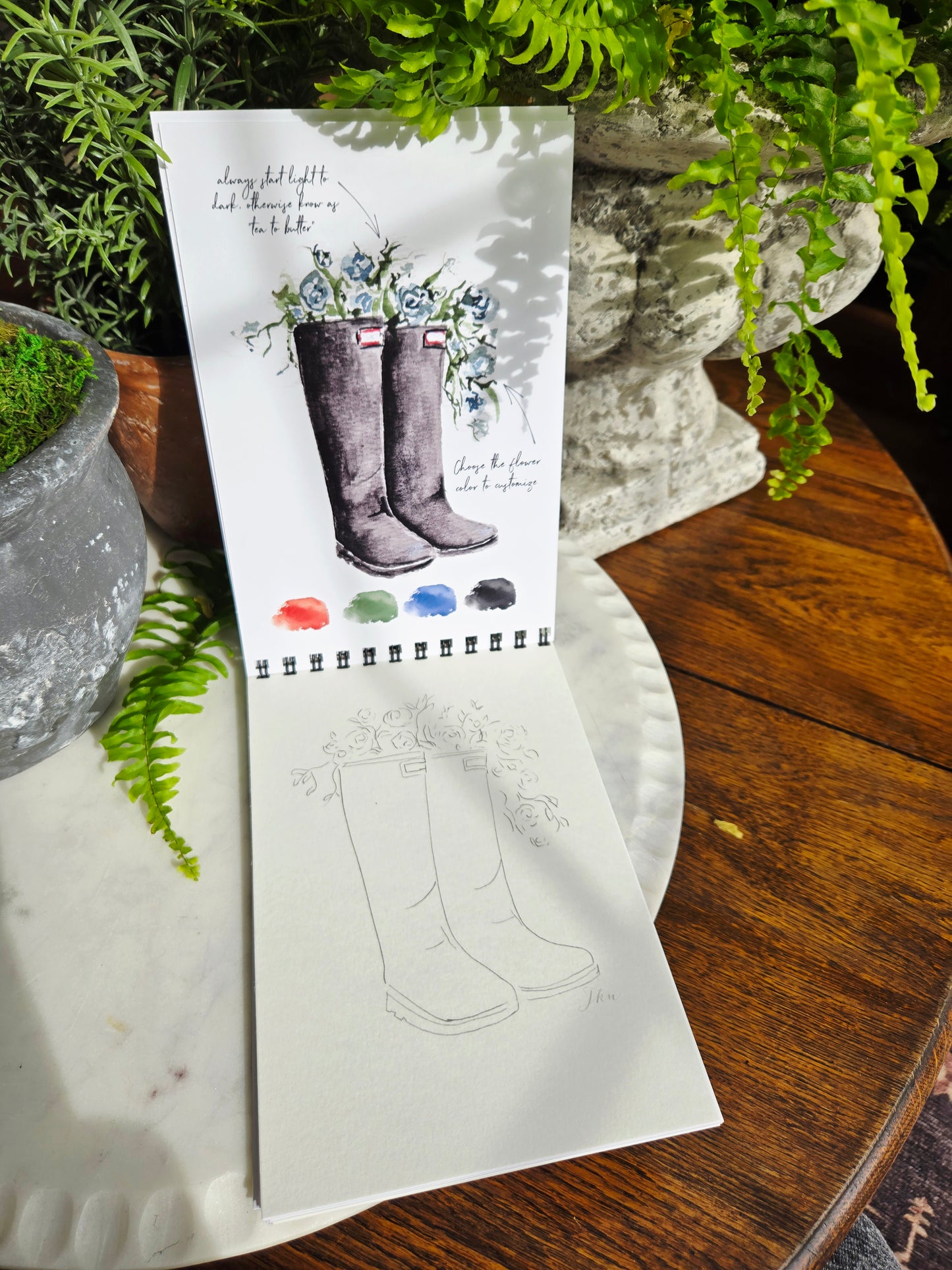 Workbook Houseplants Watercolor