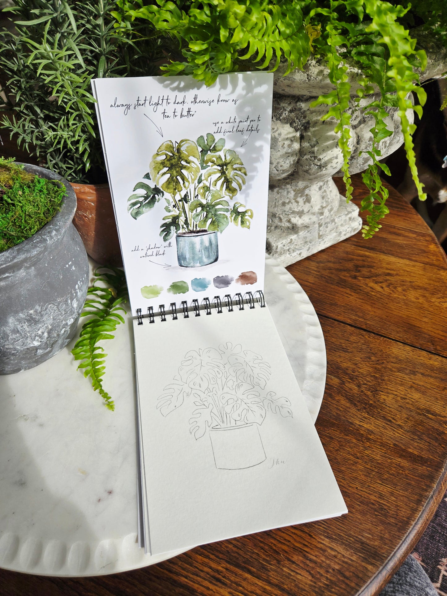 Workbook Houseplants Watercolor