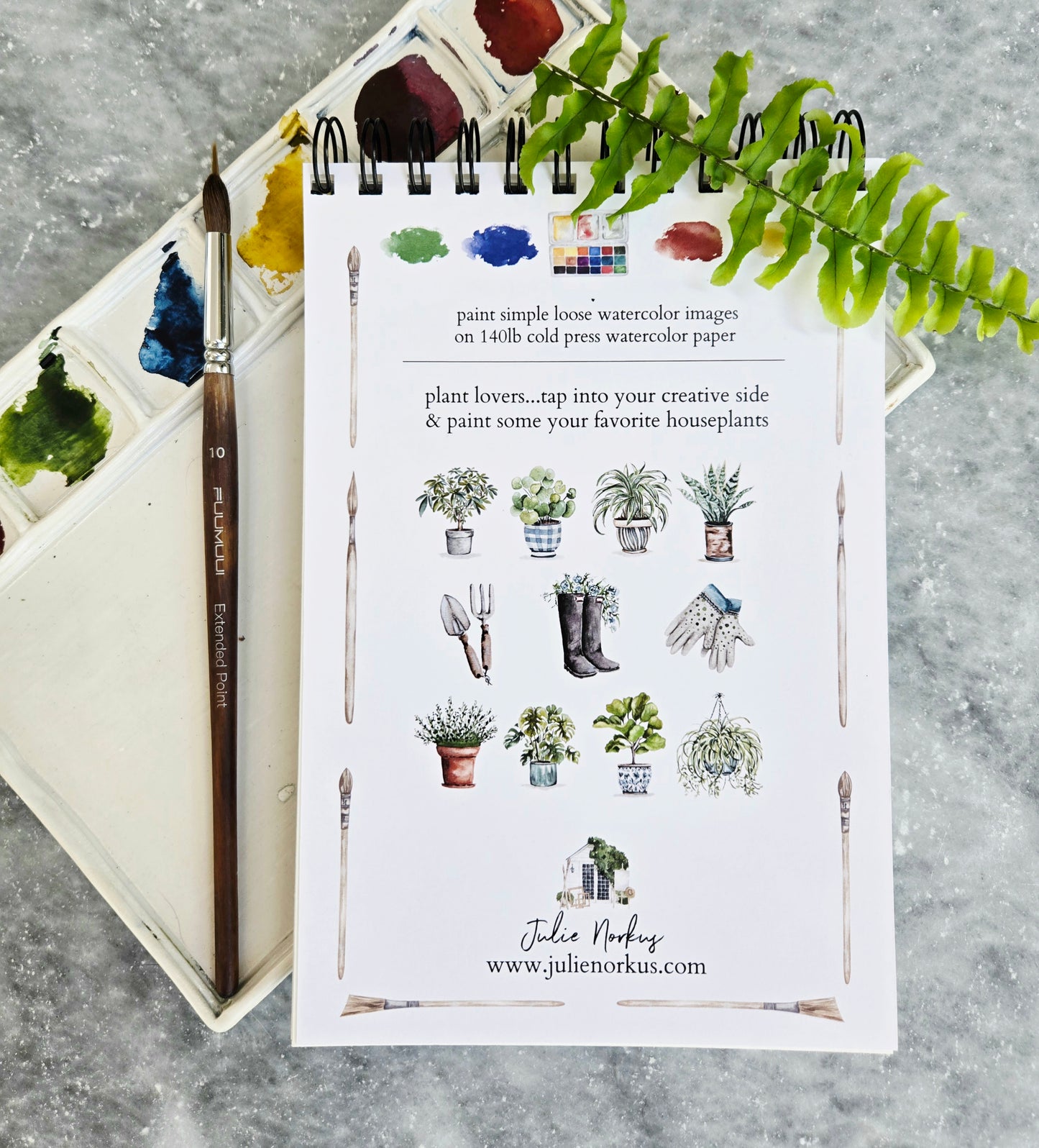 Workbook Houseplants Watercolor