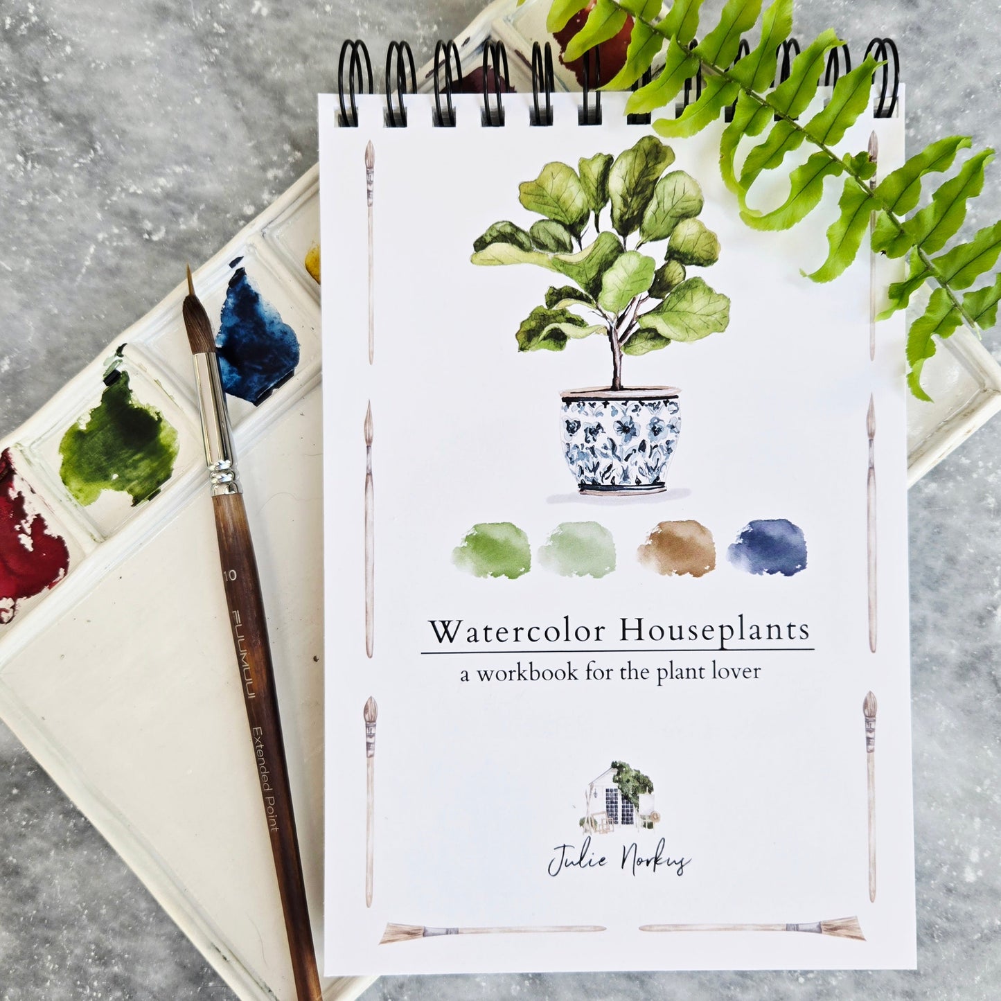 Workbook Houseplants Watercolor