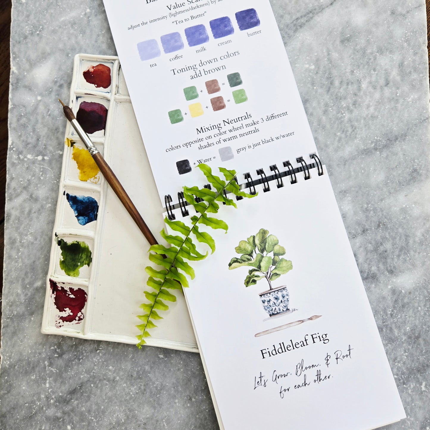 Workbook Houseplants Watercolor