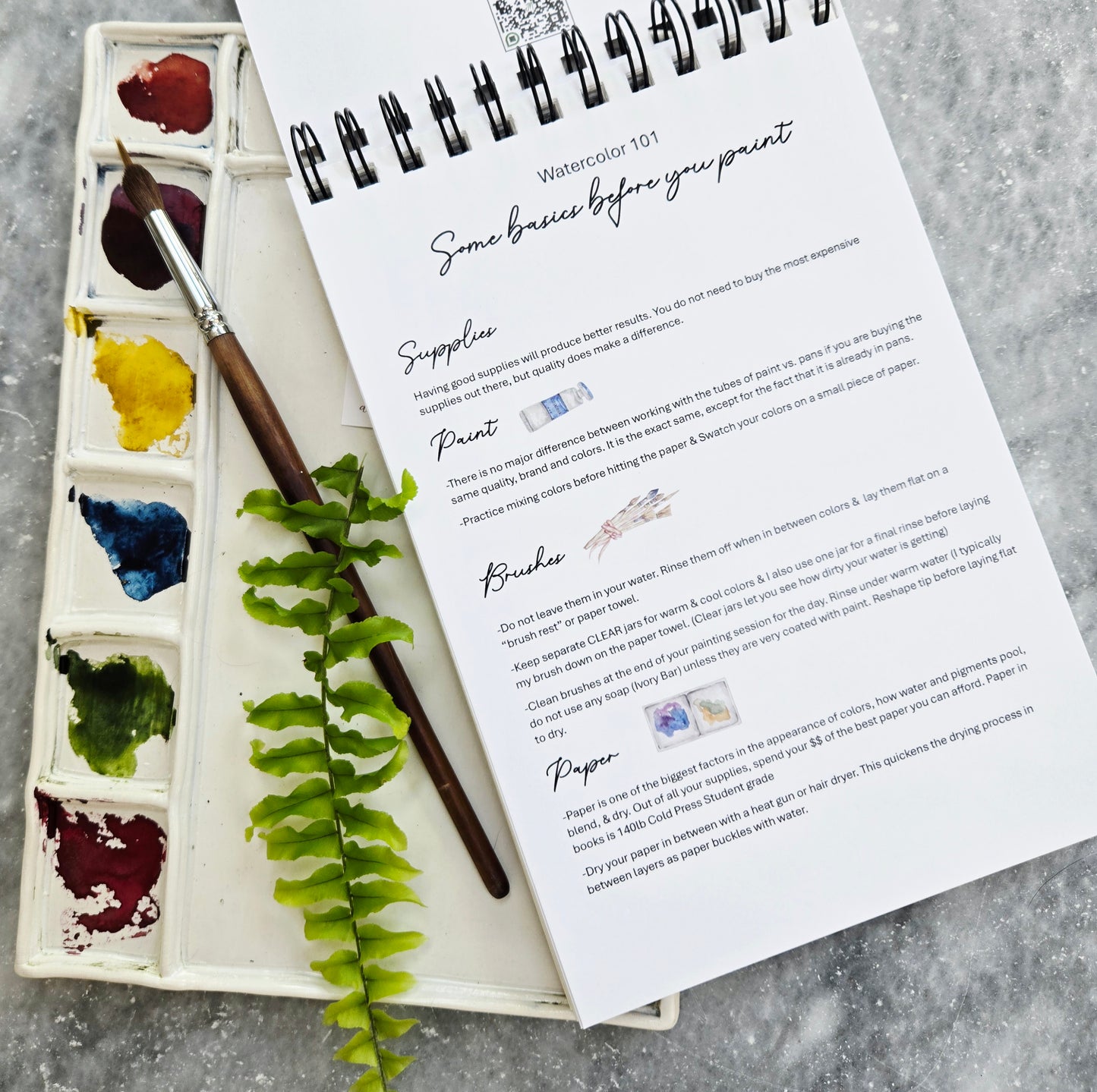 Workbook Houseplants Watercolor