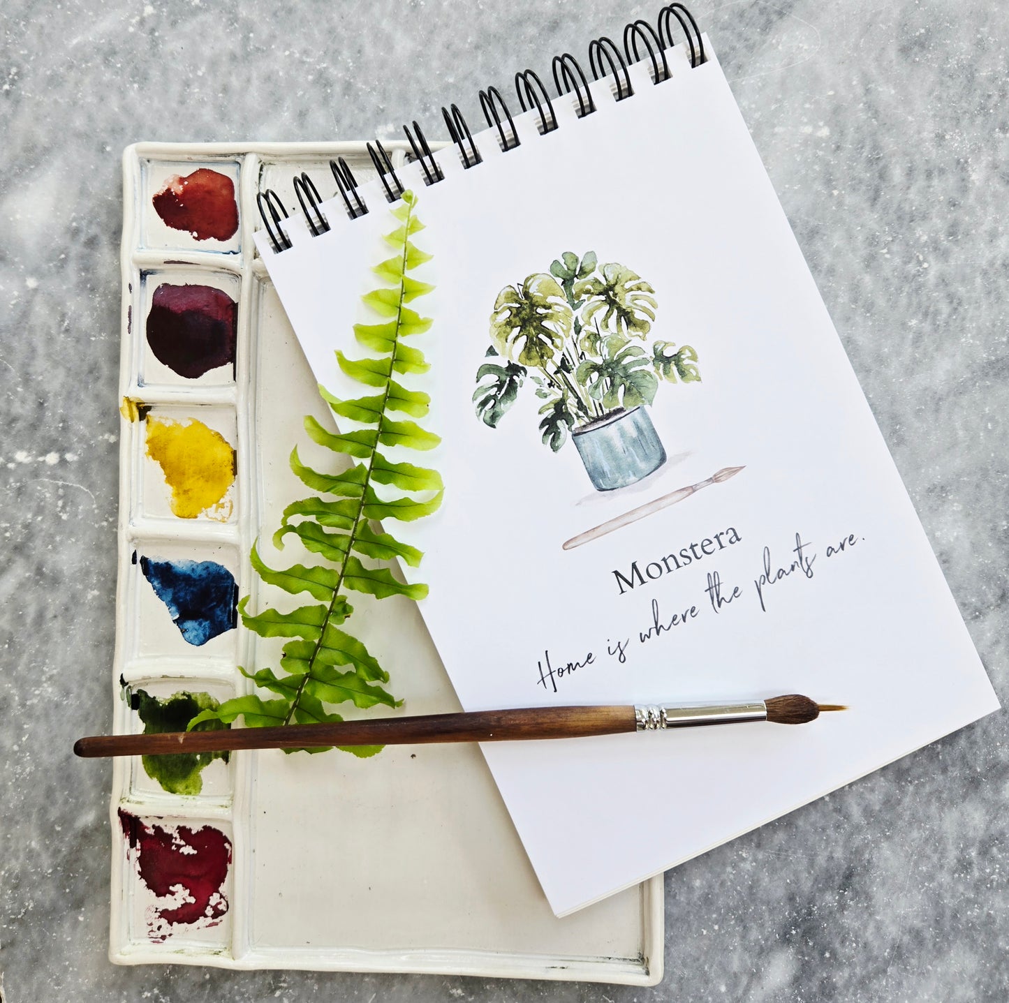 Workbook Houseplants Watercolor