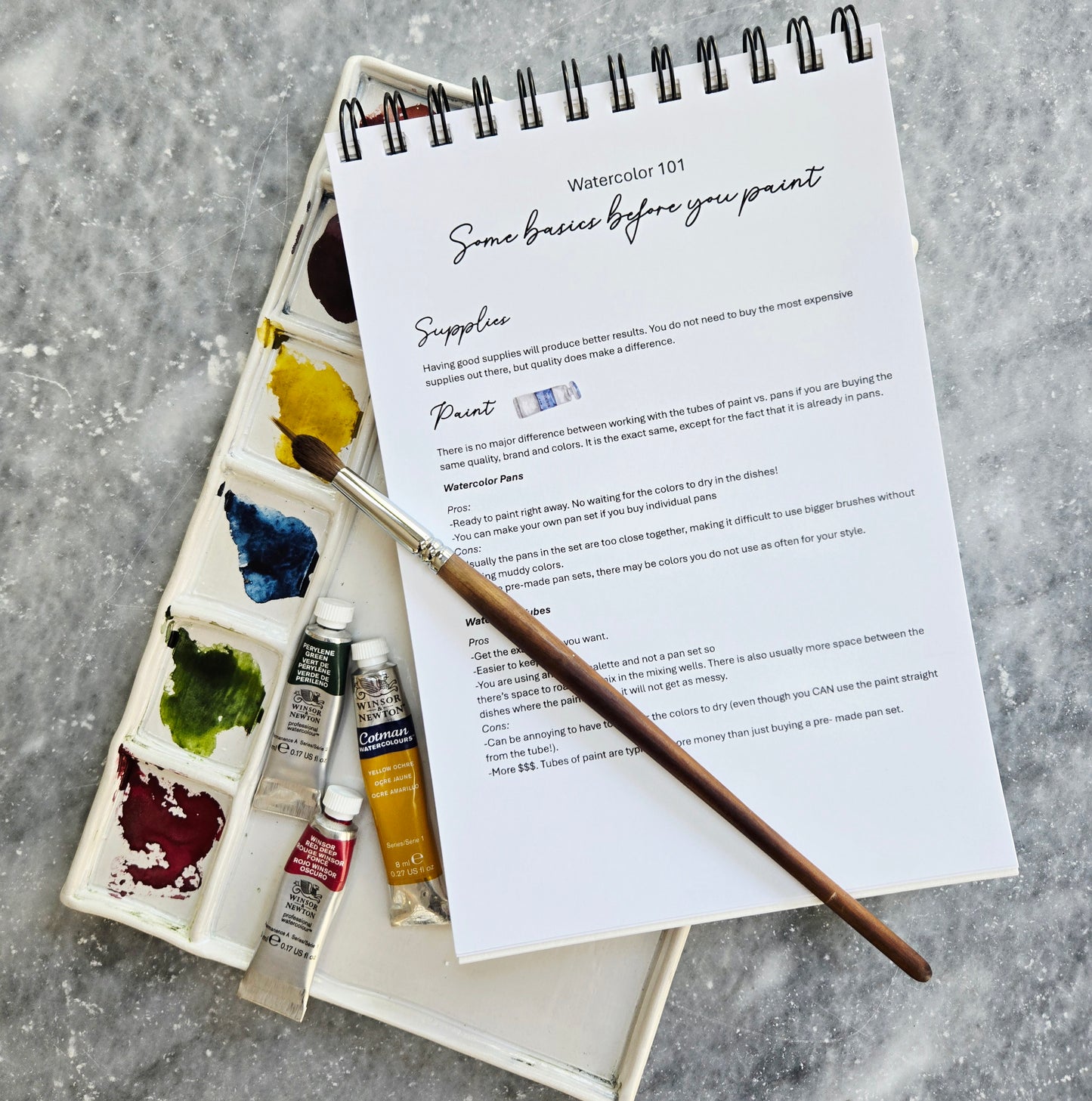 Workbook Leisure Activities Watercolor