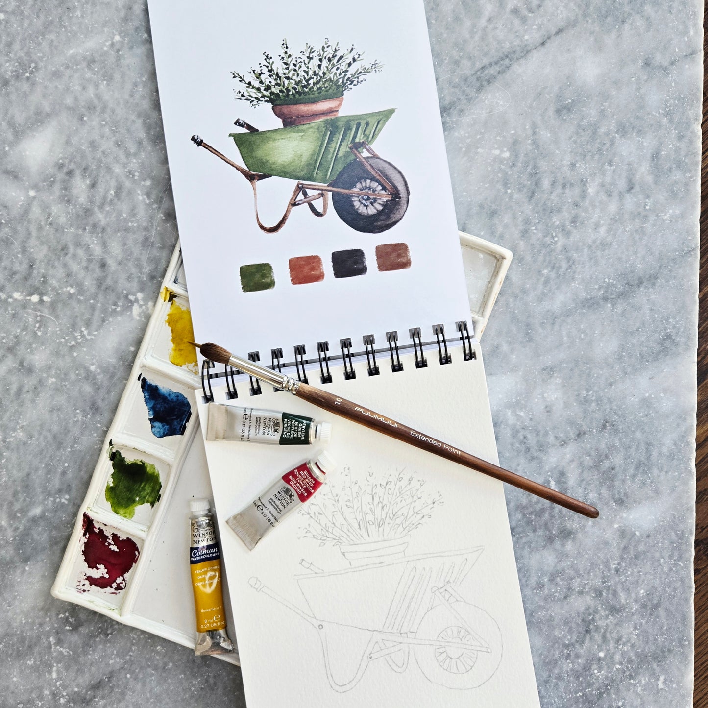 Workbook Leisure Activities Watercolor