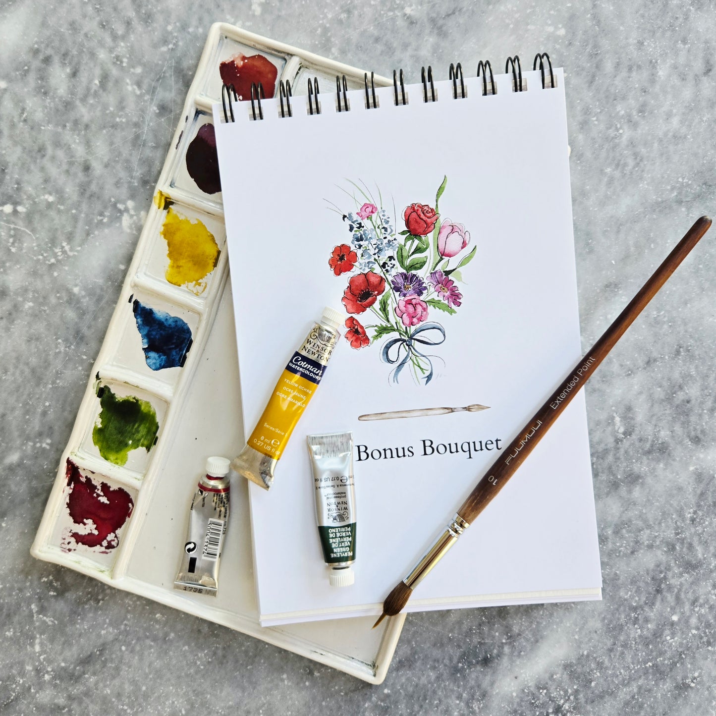 Workbook Birth Month Flowers Watercolor