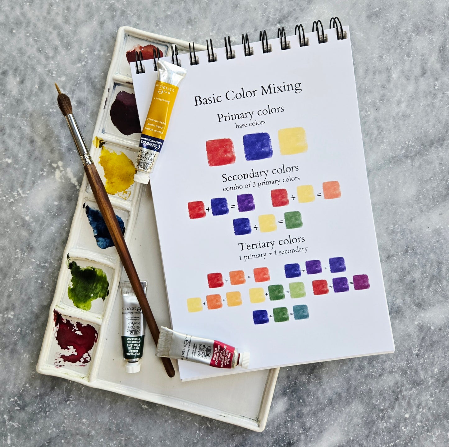 Workbook Birth Month Flowers Watercolor