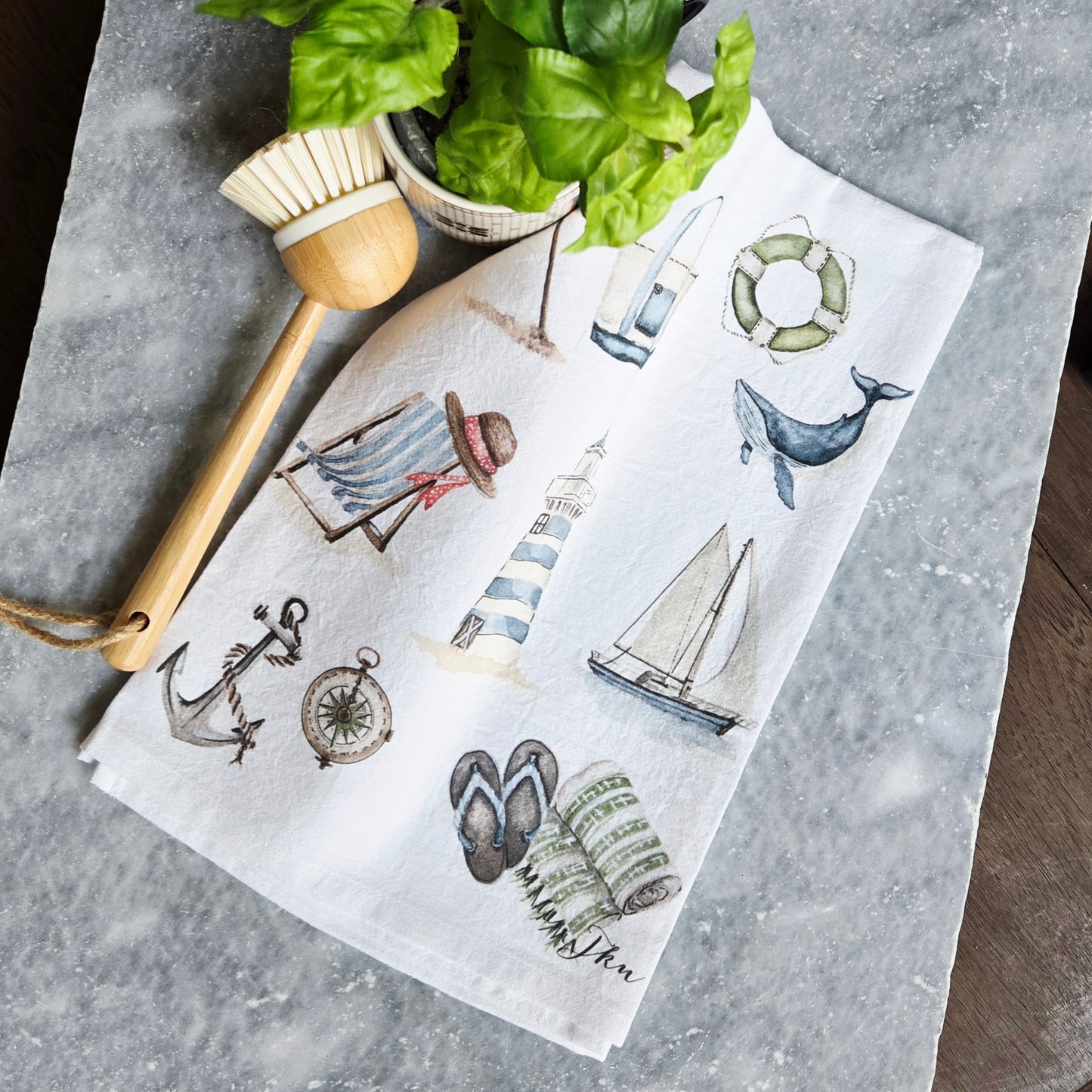 Seaside Tea Towel
