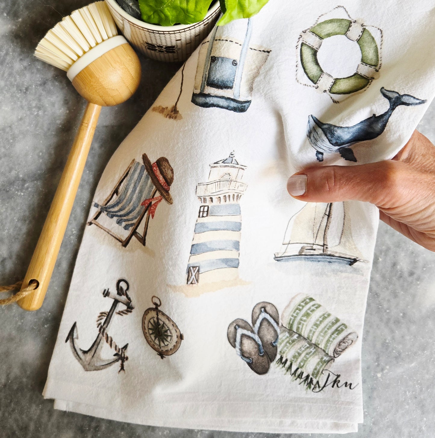 Seaside Tea Towel
