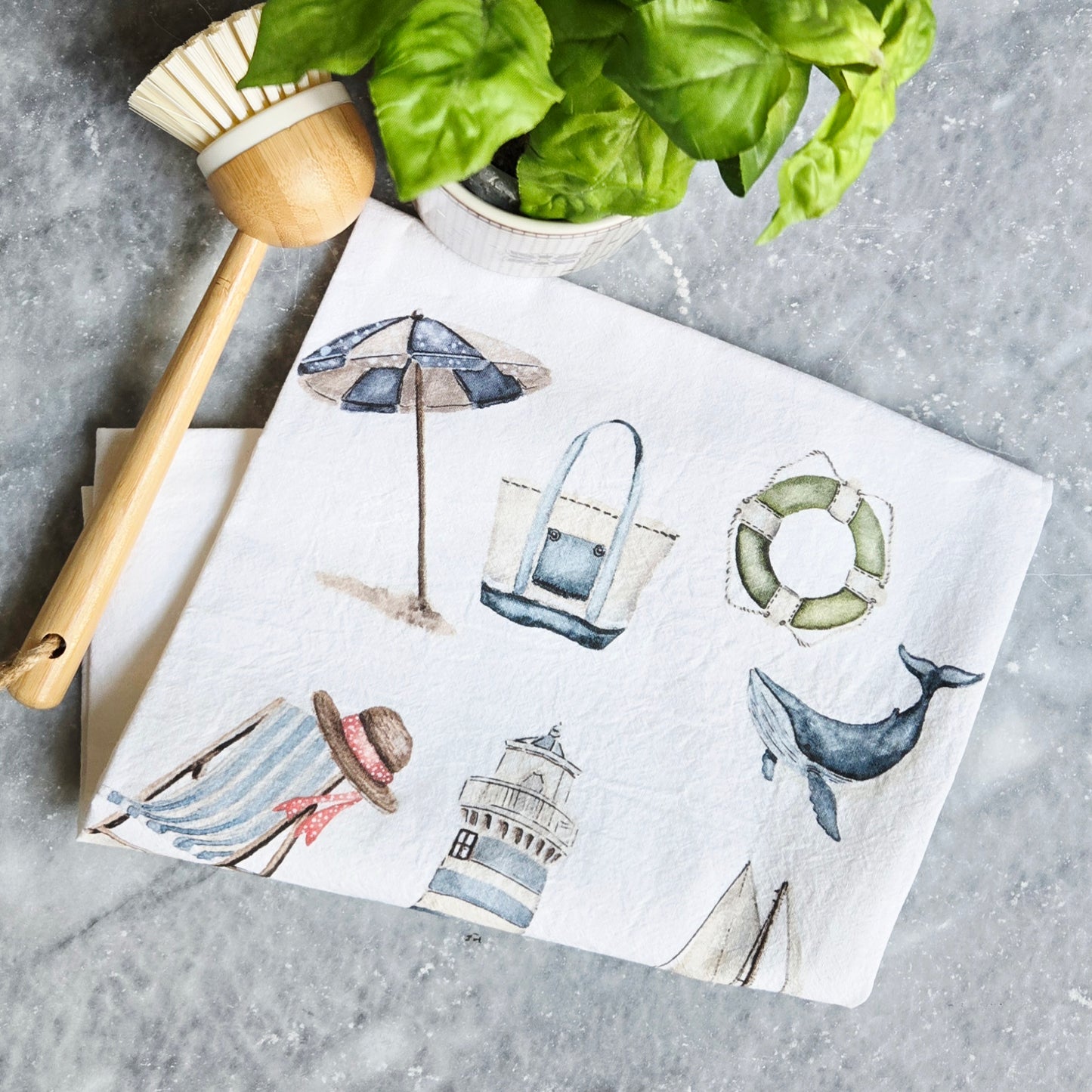 Seaside Tea Towel