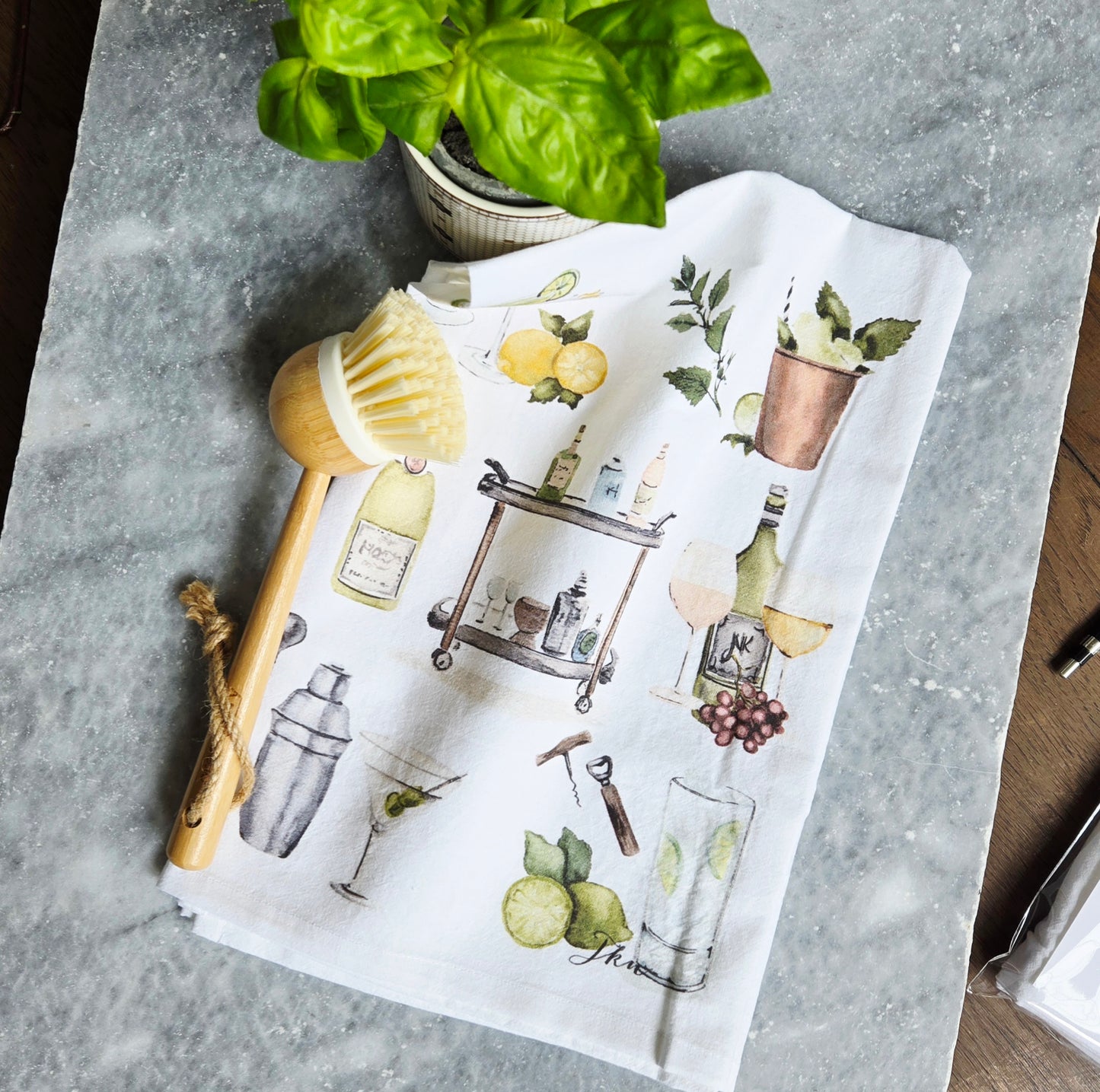 Cocktails Tea Towel