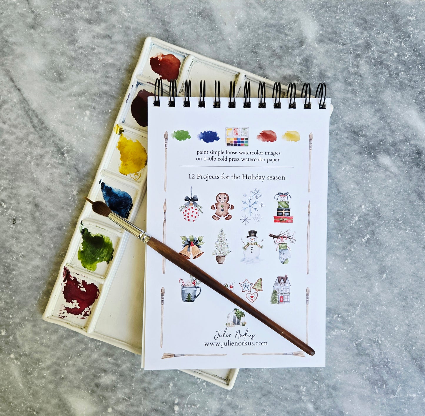 Christmas Watercolor Workbook