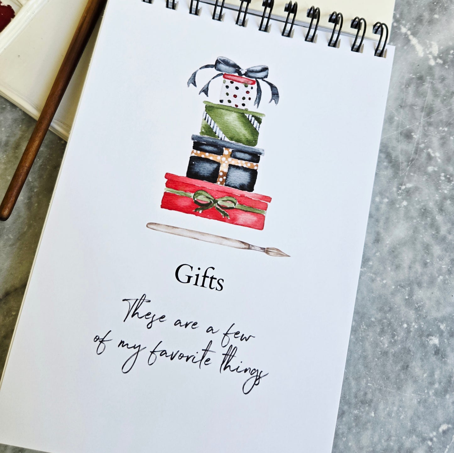 Christmas Watercolor Workbook