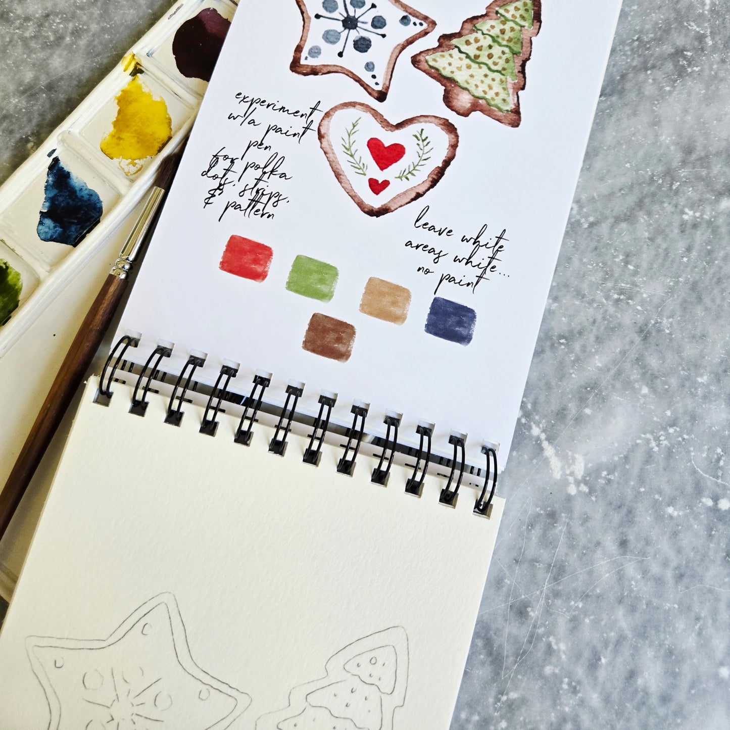 Christmas Watercolor Workbook