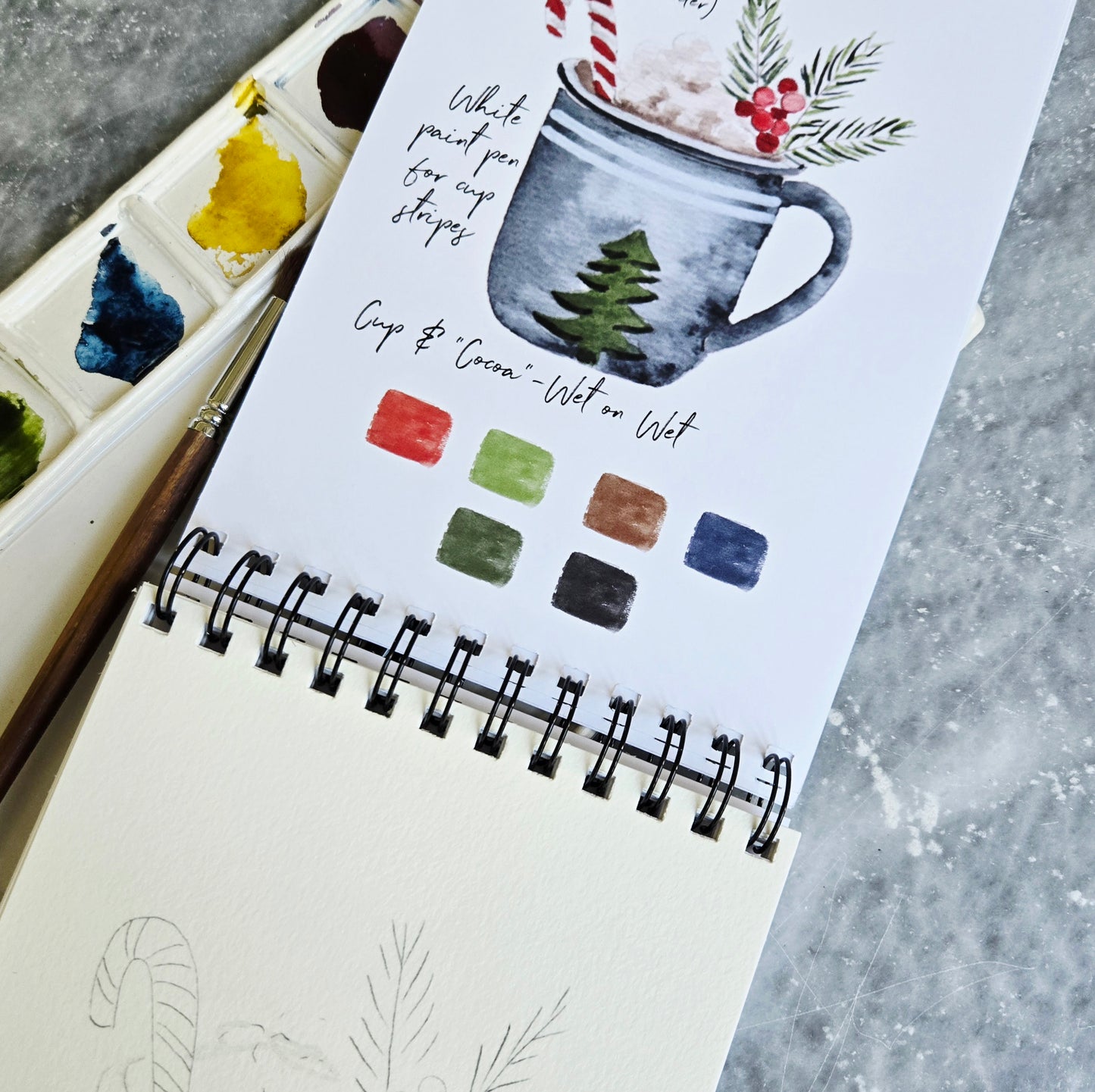 Christmas Watercolor Workbook