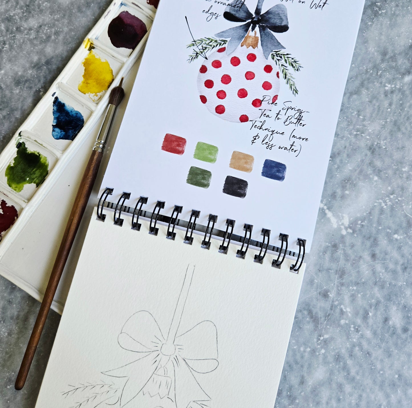 Christmas Watercolor Workbook