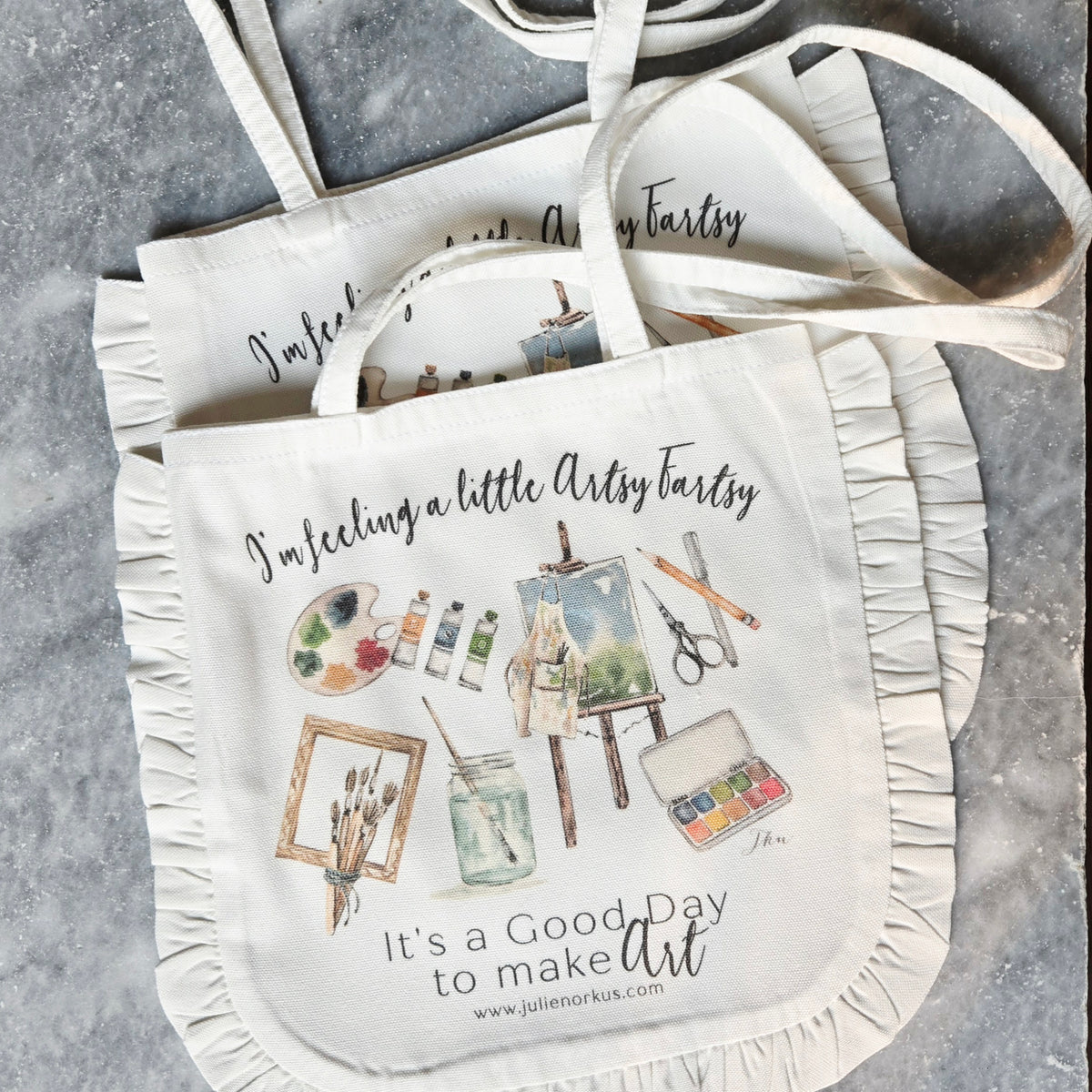 Art Supply Ruffle Tote