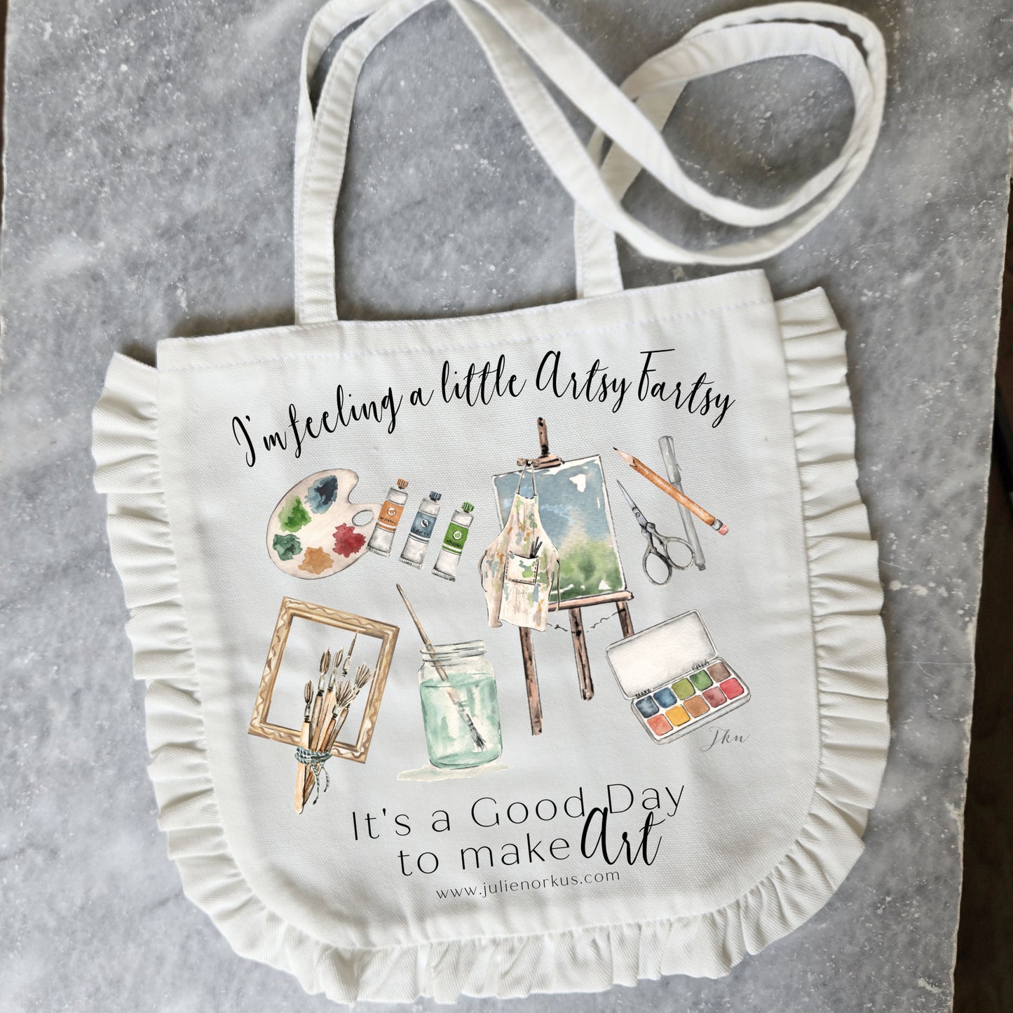 Art Supply Ruffle Tote