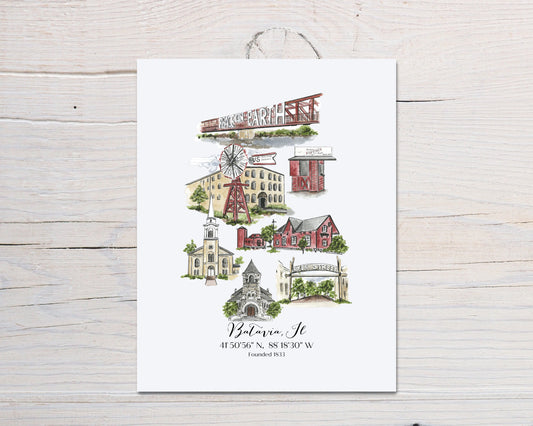 Batavia Art Print with Hometown Art