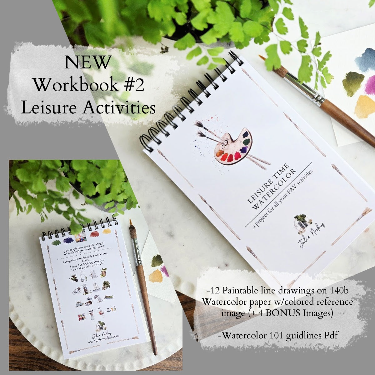 Workbook Leisure Activities Watercolor