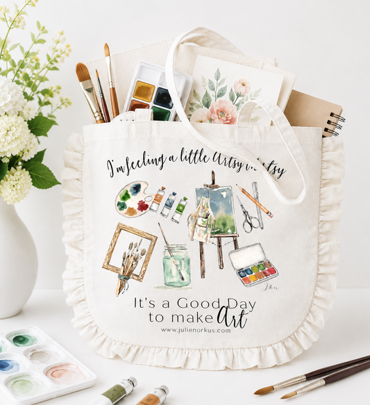 Art Supply Ruffle Tote