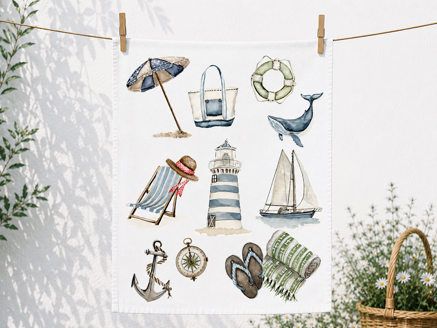 Seaside Tea Towel