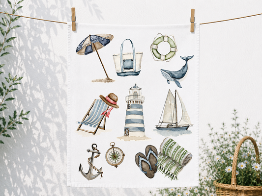Seaside Tea Towel