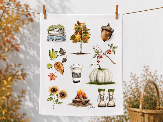 Fall Elements Tea Towel