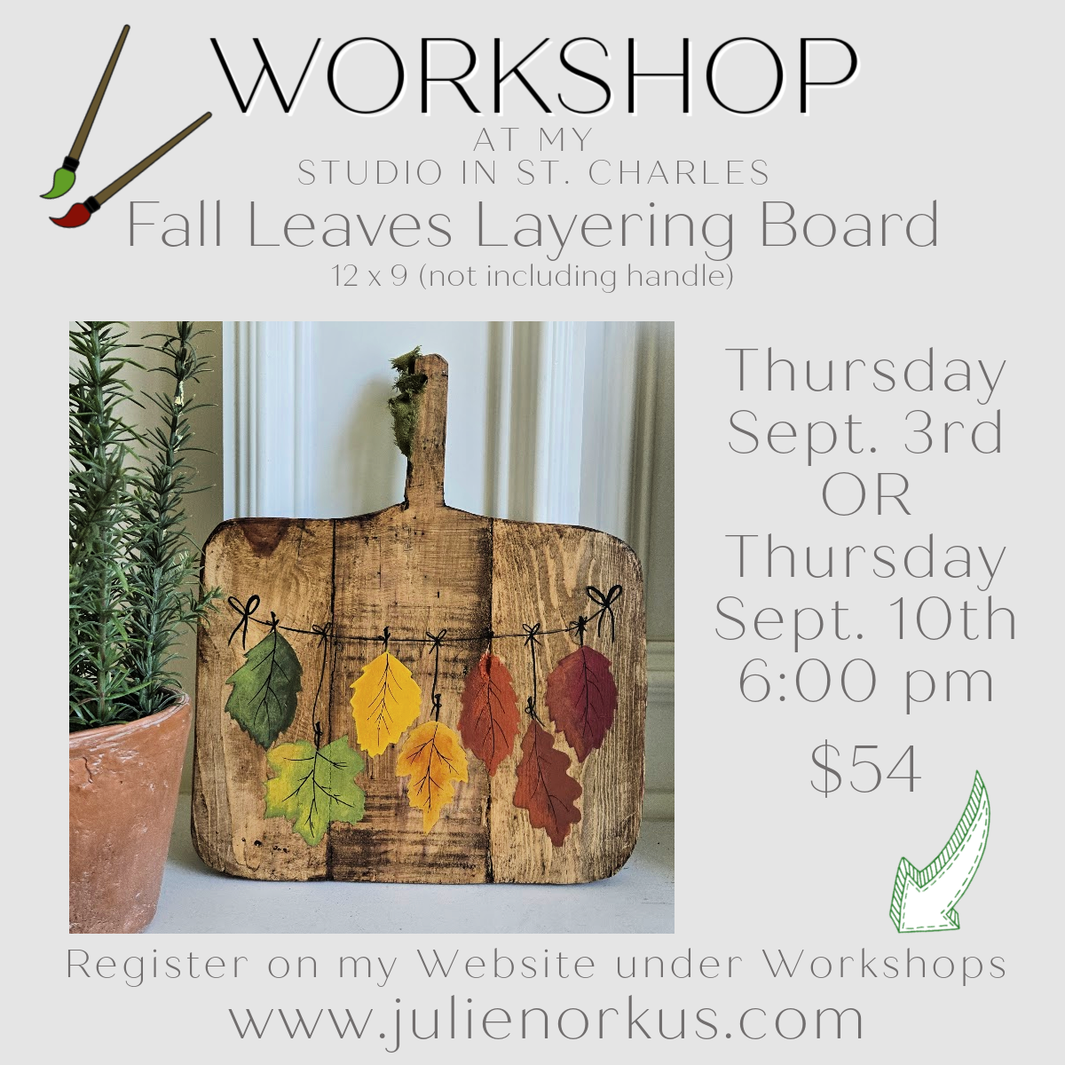 Fall Leaves Layering Board #2 Thurs Sept 10th